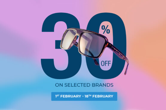 EyeCare Optical 30% off selected eyewear promotion featuring Vogue and Arnette frames