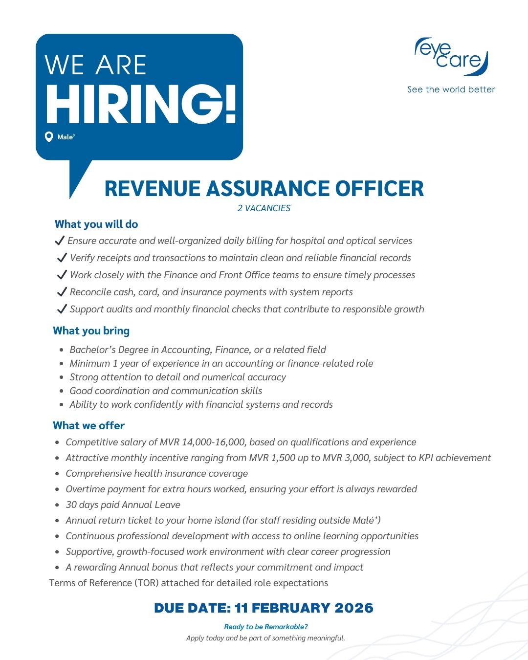 REVENUE ASSURANCE OFFICER