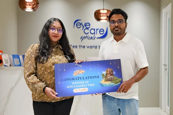 EyeCare announces winner of Naya Roadha Hadhiya 2026 family trip to Sri Lanka campaign