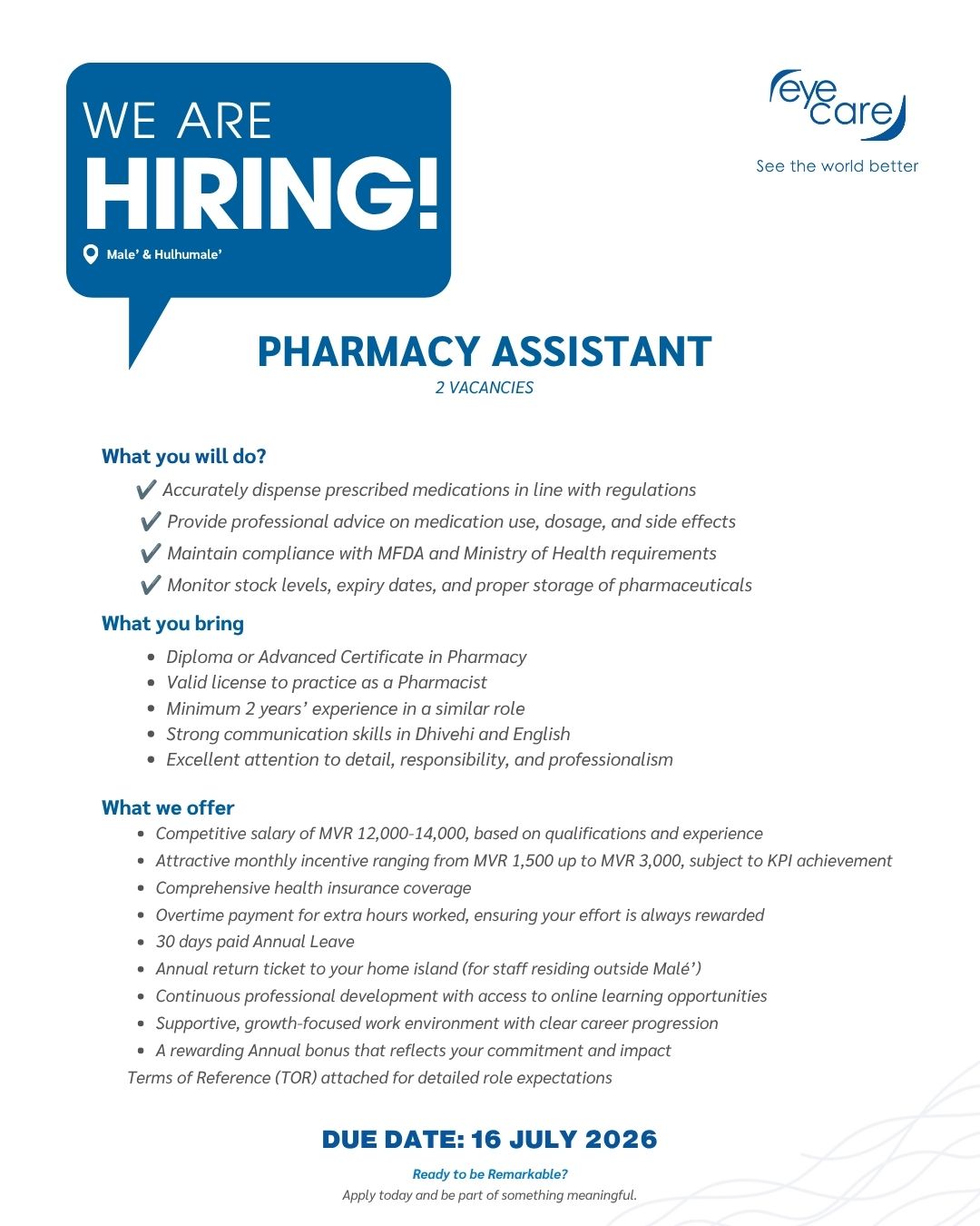 Pharmacy Assistant