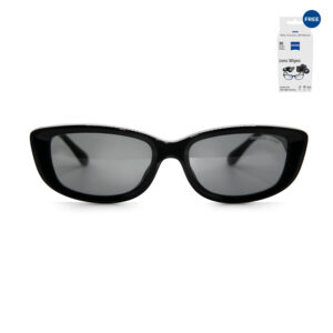 Michael Kors MK2210U Black Oval Sunglasses with Black Lenses