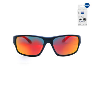 O'Neill ONS 9023 2.0 Black Curve Sunglasses with Red Mirror Lenses