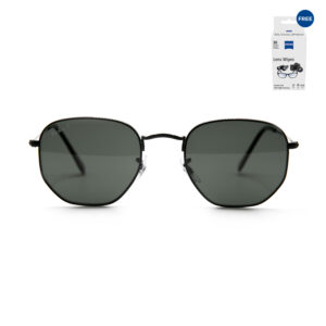 Ray-Ban RB3548N Black Hexagon Sunglasses with Black Lenses