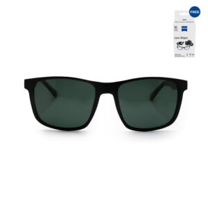 Superbike SB936 Black Square Sunglasses with Blue Lenses